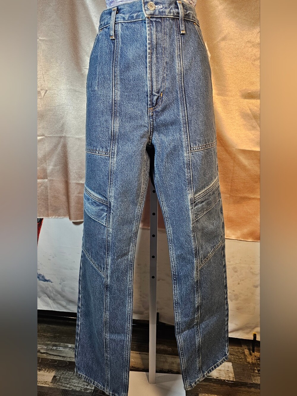 AGOLDE Cooper Cargo High Rise Straight Jeans Size 28 Regulation NWT